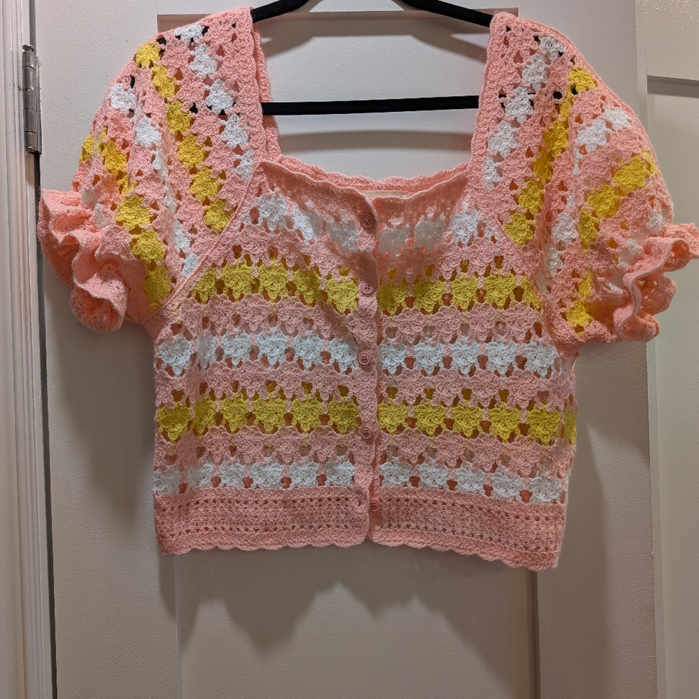 Crochet Crop Top ,M/L
